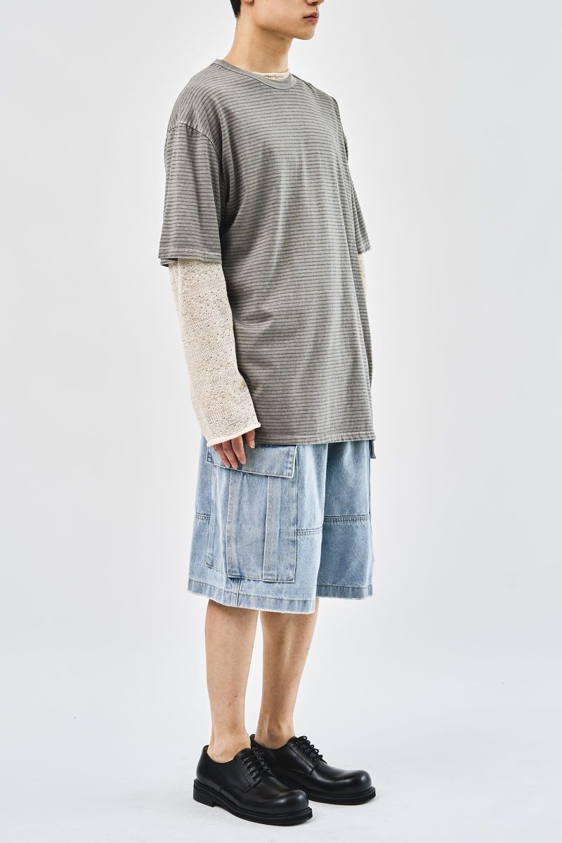 Pace Snap Denim Shorts (2color)