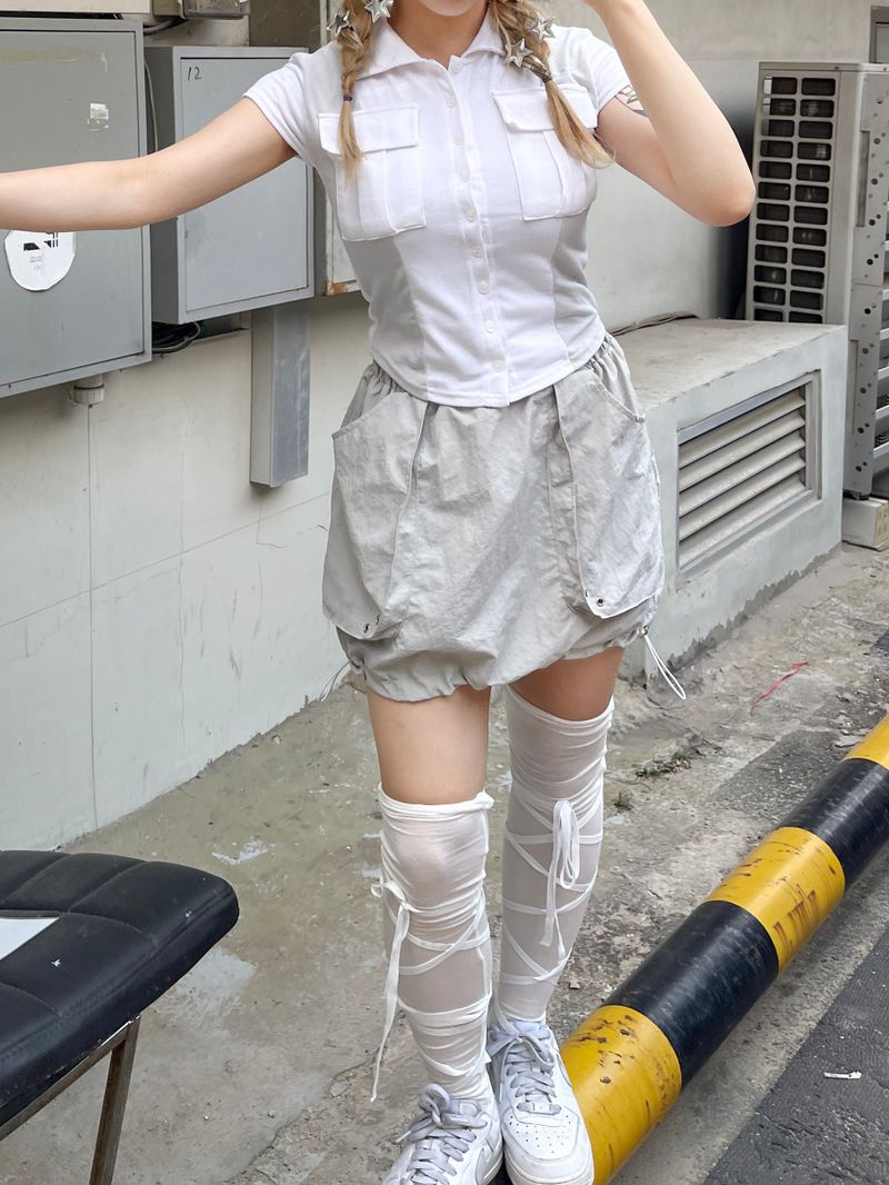 Colouring pocket collar t-shirt