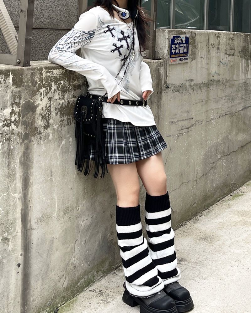 Stripe leg warmer