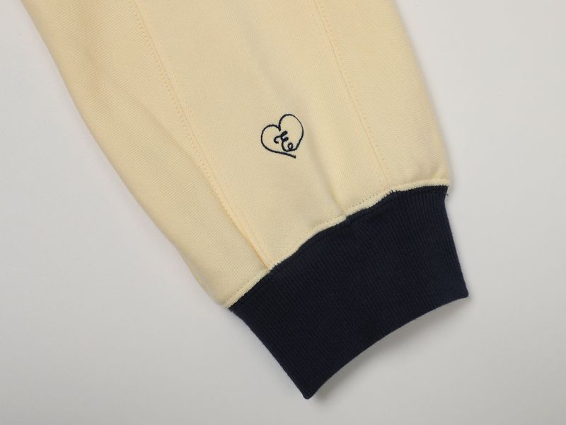 CONTRAST REGLAN CROP SWEATSHIRTS (YELLOW)