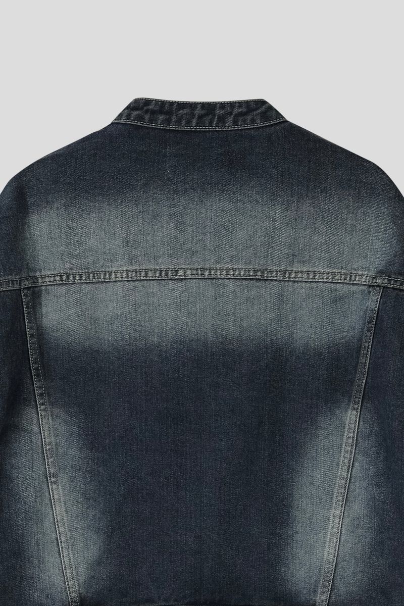 MG incision biker denim jacket (2 colors)