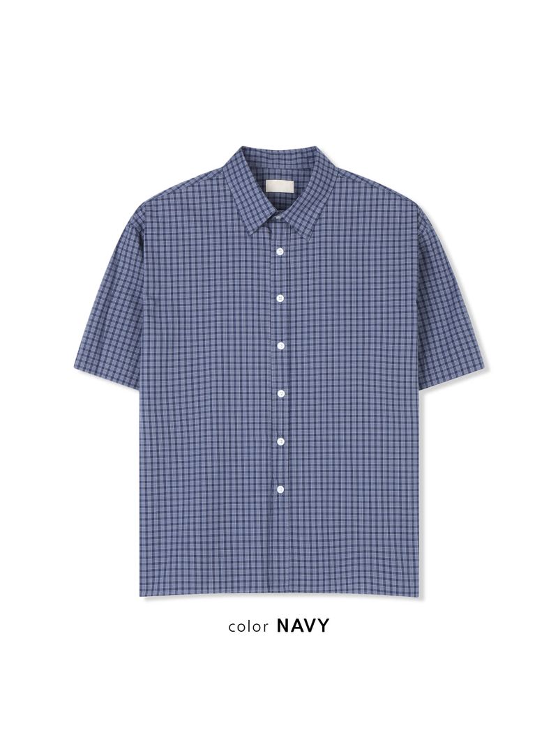 Sion Checked Half Shirt