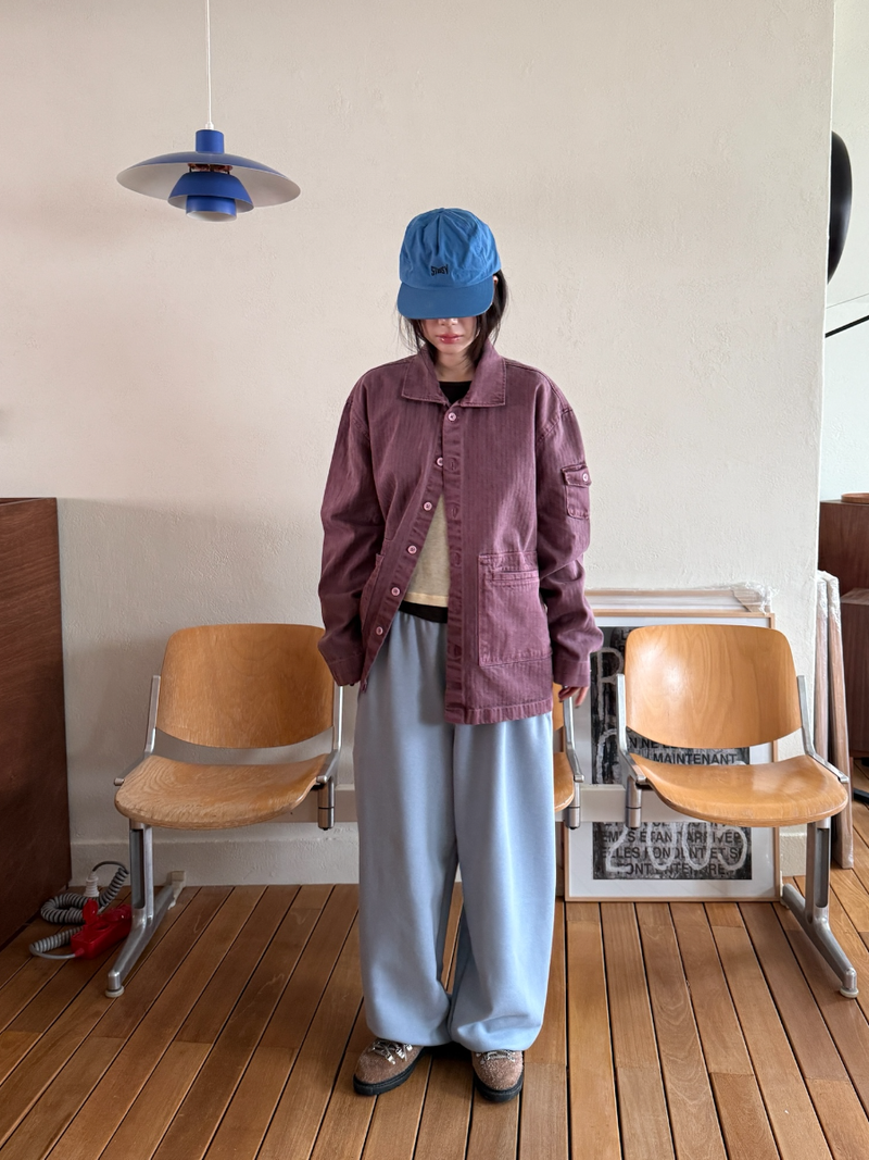 herringbone pigment work jacket