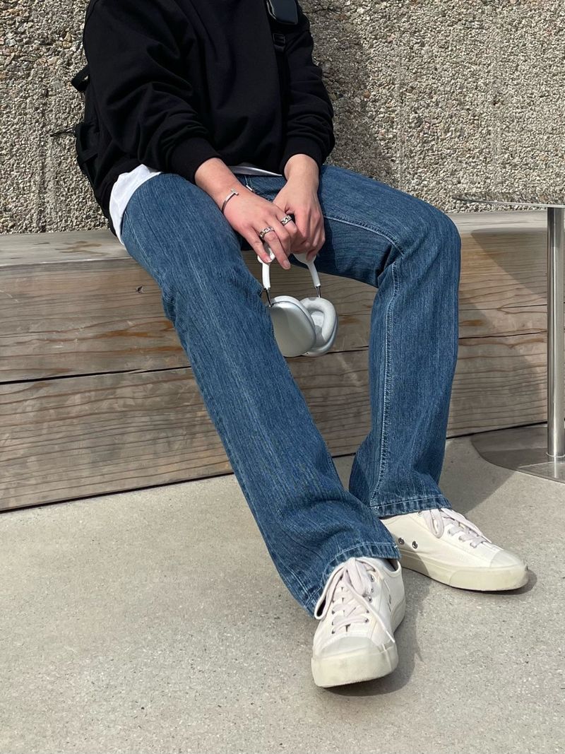 MASION SLIVE DENIM PANTS(ONE COLOR)