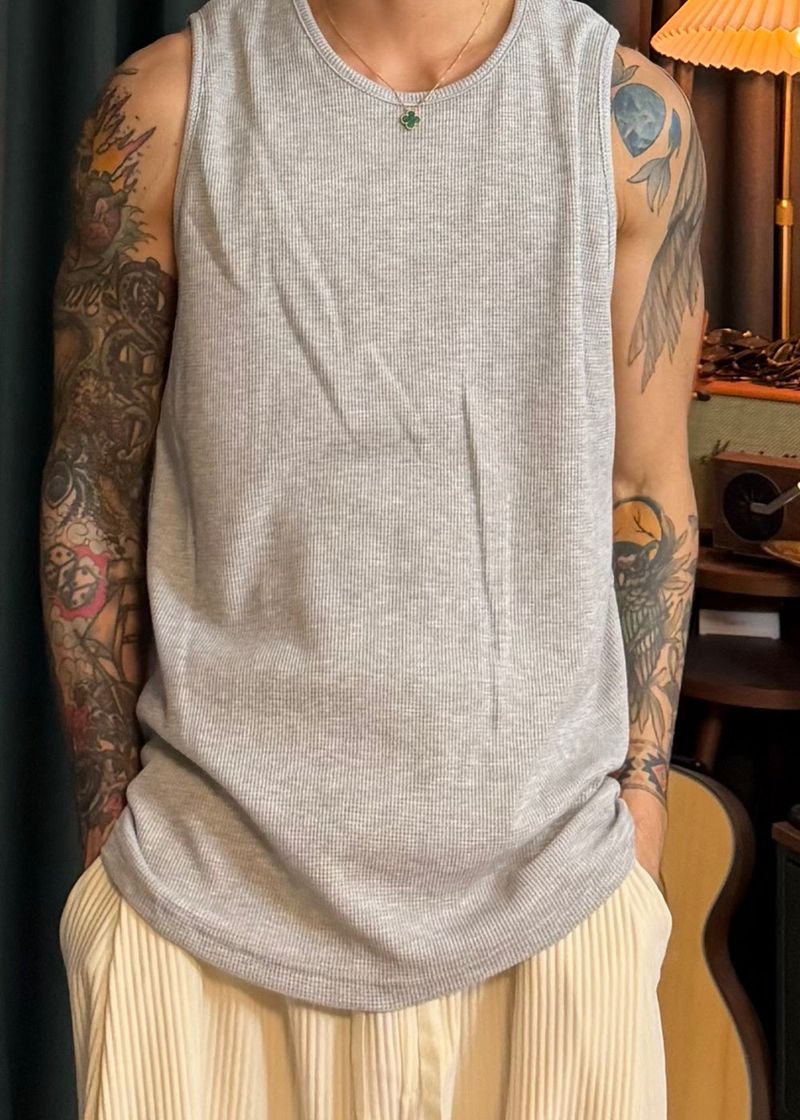 Waffle Layered Tank Top 3COLOR