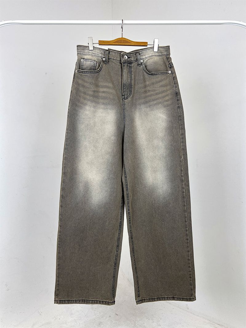 SAND WASHED WIDE JEANS (2C)