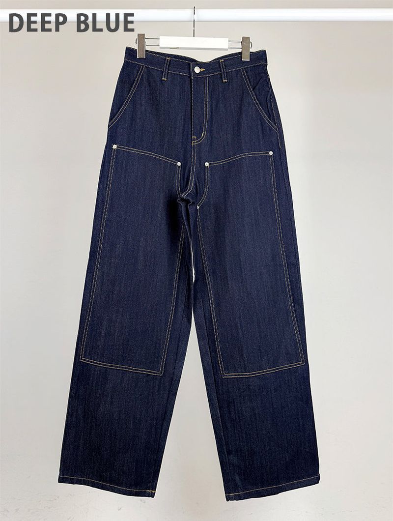 DOUBLE KNEE RAW JEANS (2C)