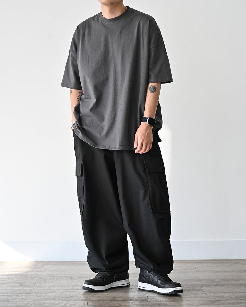 SIO WIDE CARGO PANTS BK