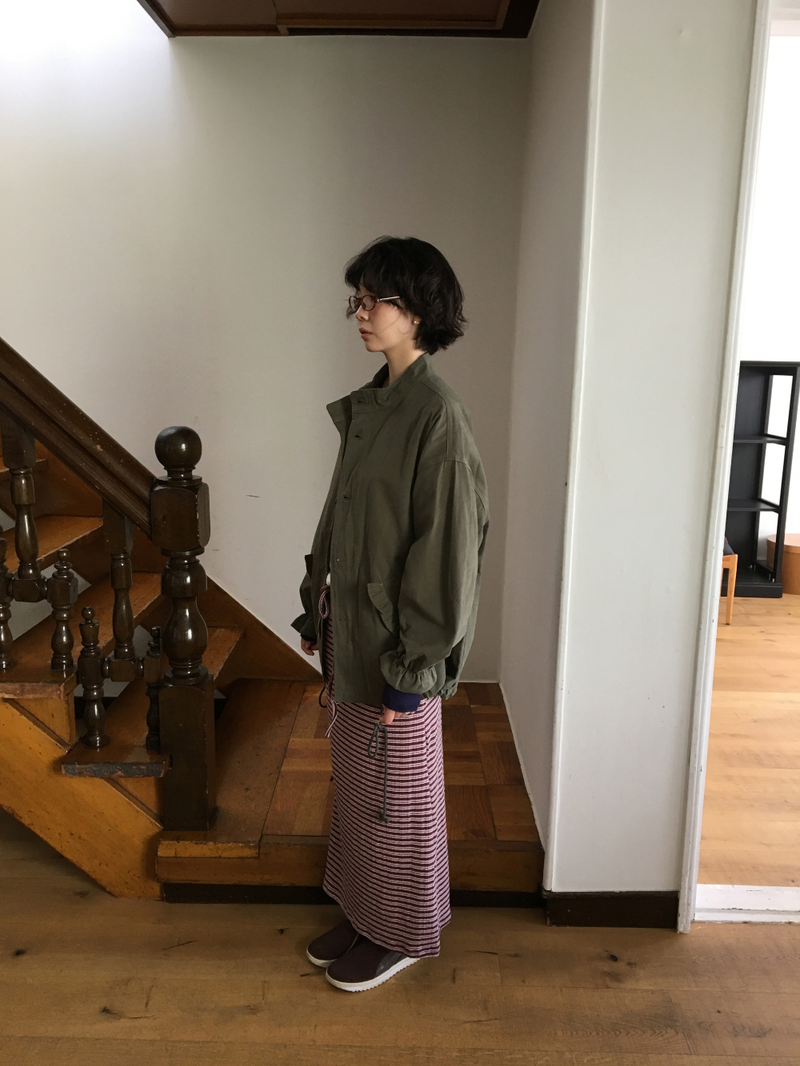 Renew knit long skirt (2color)