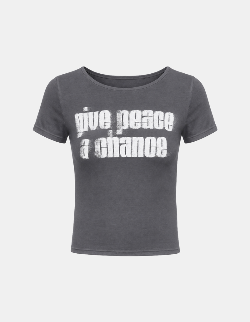 Tess Graphic Shirring Tee