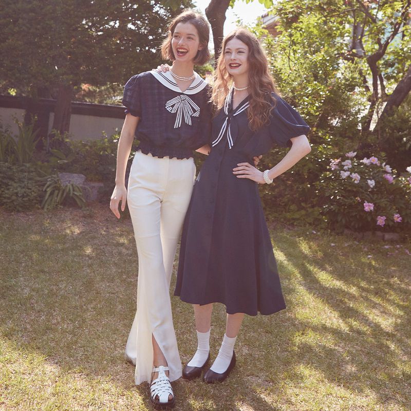 Sailor Knot Button Dress