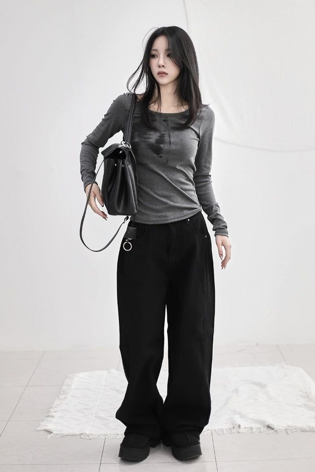 Utility loop wide pants