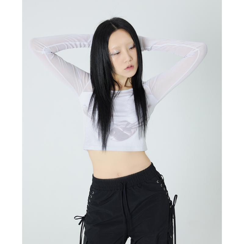 Eyelet pants