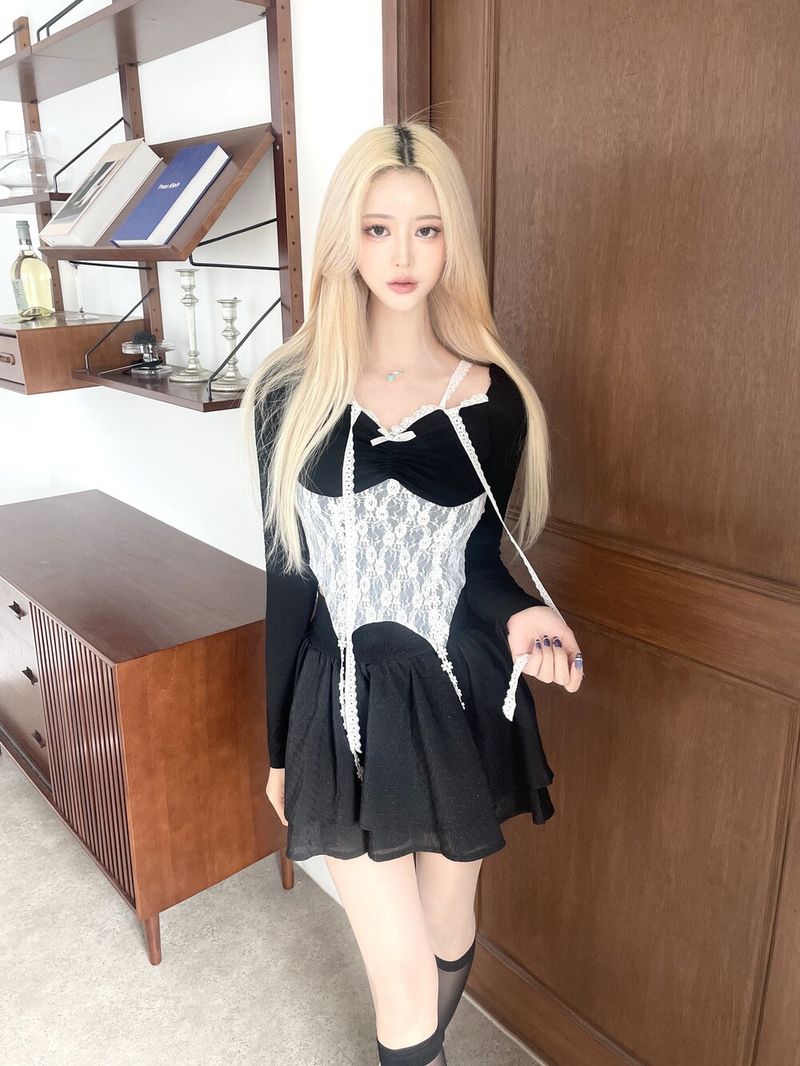 Seow(ソウ)の「1238. Dark lake lace drop sqaure bl(Tops)」