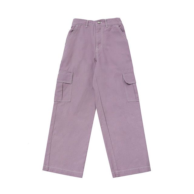 PURPLE COLOR CARGO PANTS