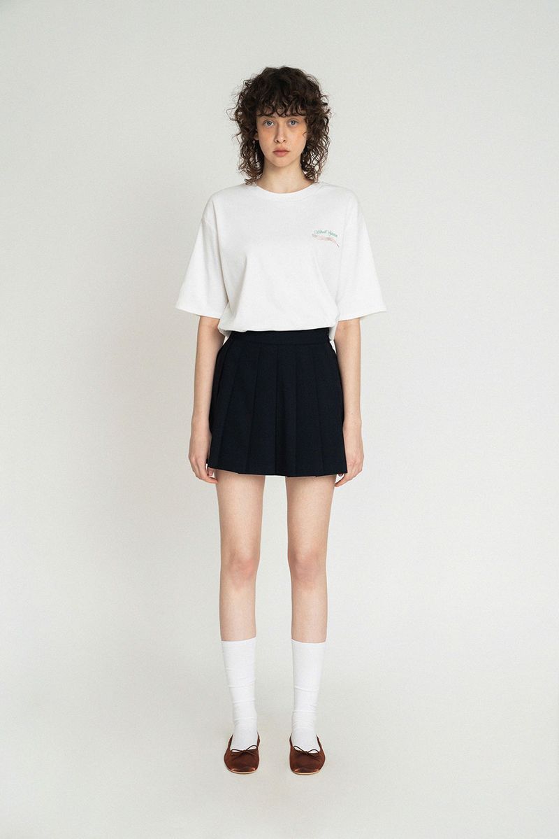 WITHOUTSUMMER（ウィズアウトサマー）の「New roman skirt_navy（Skirts）」