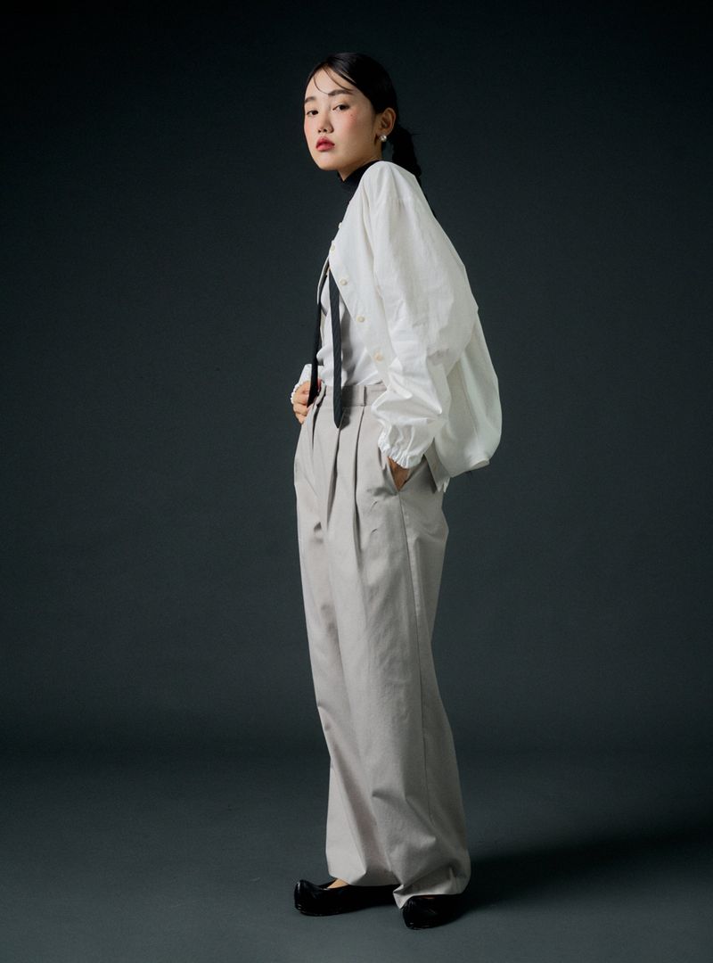 Ordinary wide pants (grey)