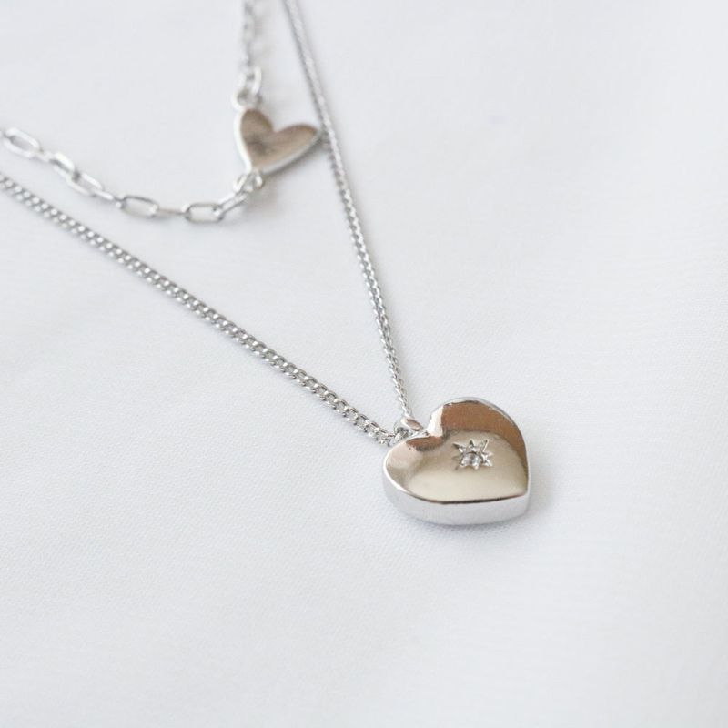 Twinkle Heart Layered Necklace