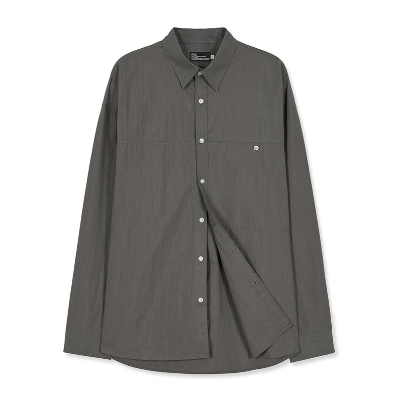 NYLON UTILITY POCKET LAUNDRY SHIRT CHARCOAL