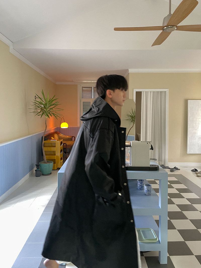ASCLO Snap Button Hood Coat (2color)