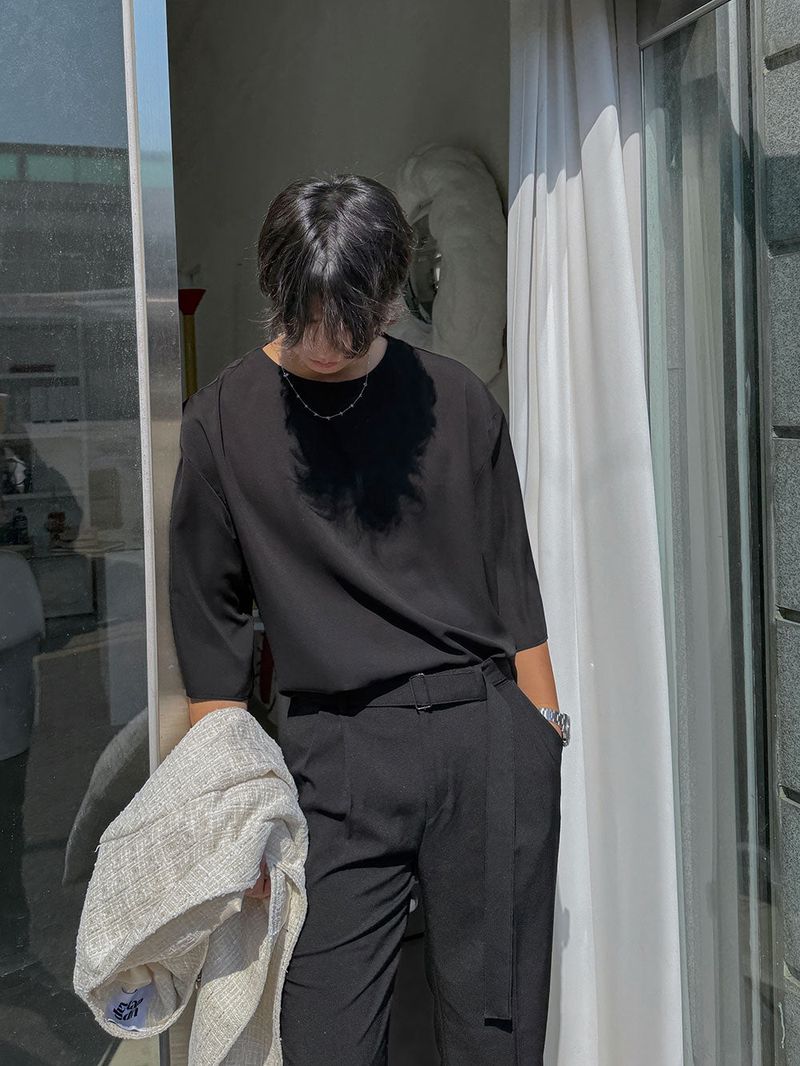 ASCLO Semi Wide Belt Slacks (4color)