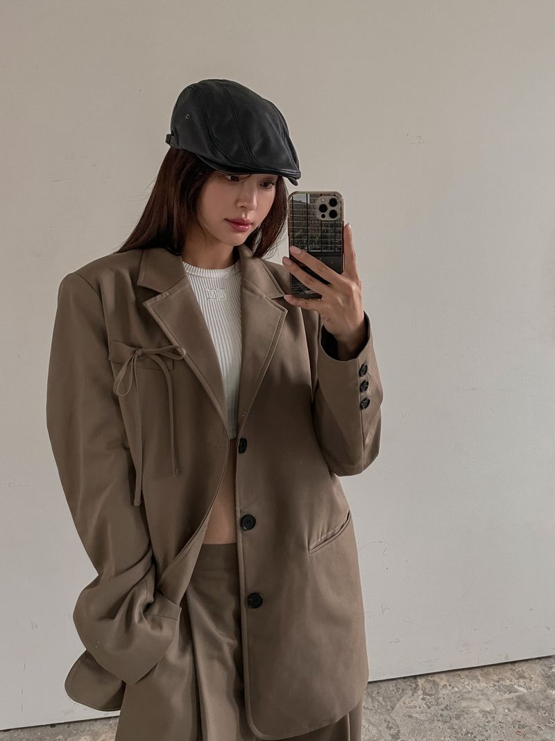 (UNISEX)ポケットストリングブレザー