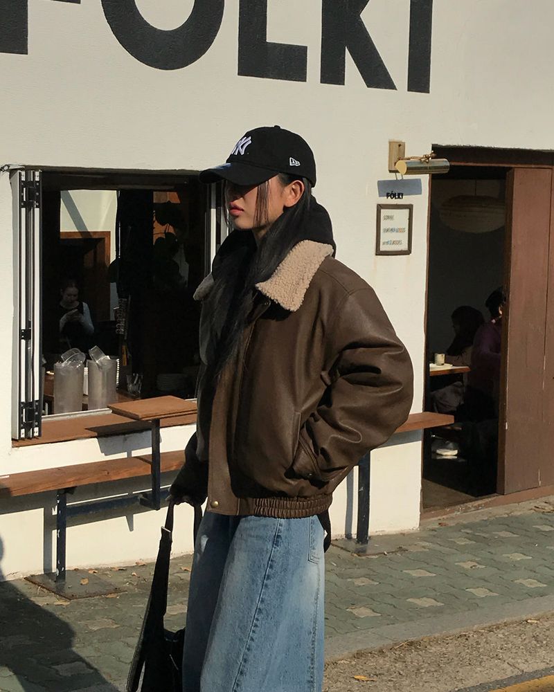 [ORIGINAL] Penta Leather Wool Shearling Jumper