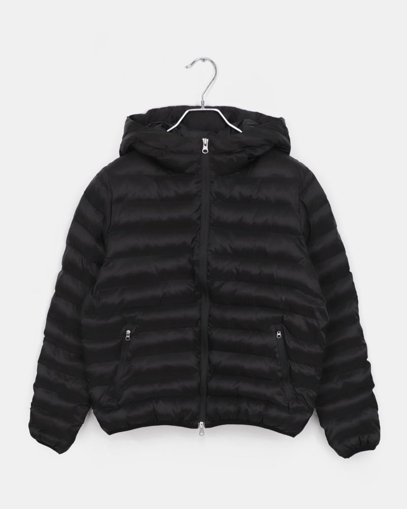 Kora Nylon two-way Hooded Zip-up Lightweight Padding