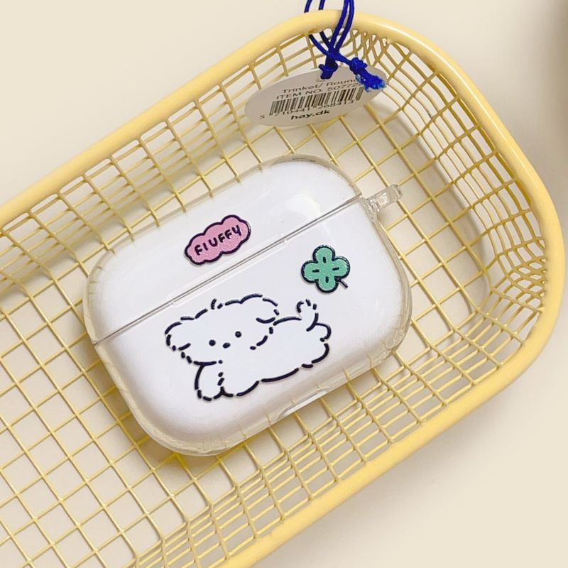 [AirPods] Fluffy puppy clover hard case (only case)