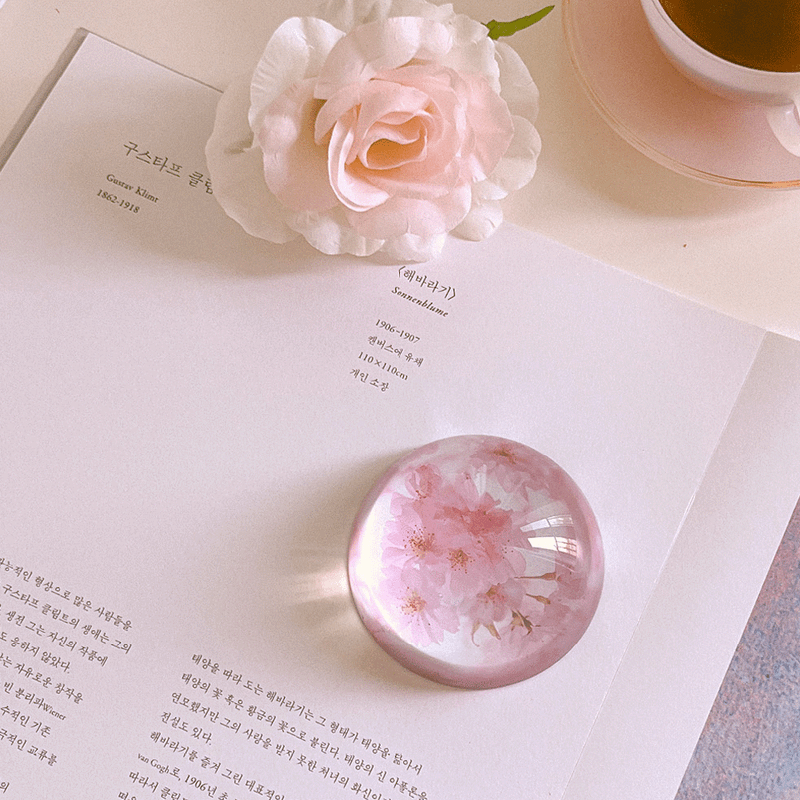 Cherry blossom glass paper weight