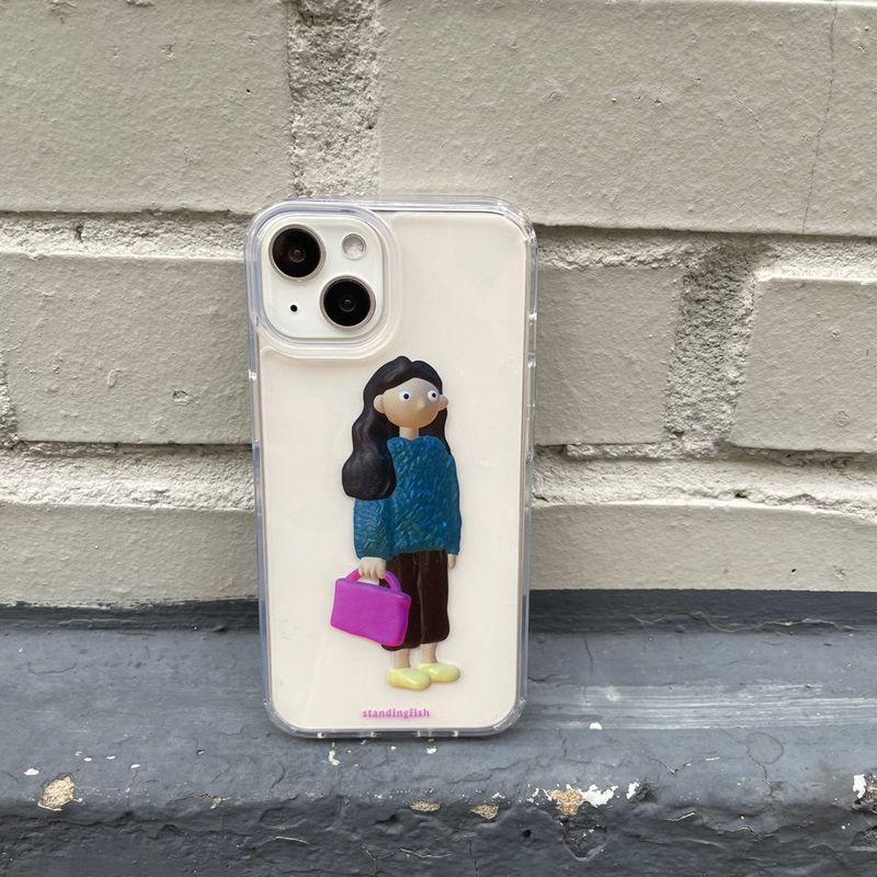 Standing Fish B1 Phone Case (jell hard)