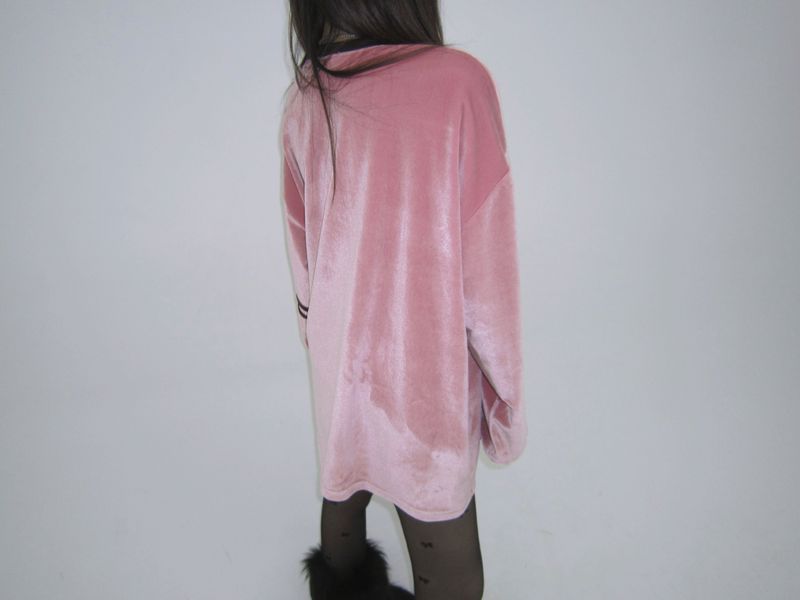 Ribbon velvet rugby-T