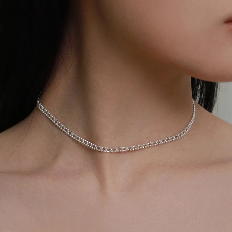 silver fleur necklace (vermeil)