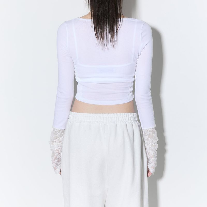 (2nd reorder) corset stud long sleeve - white