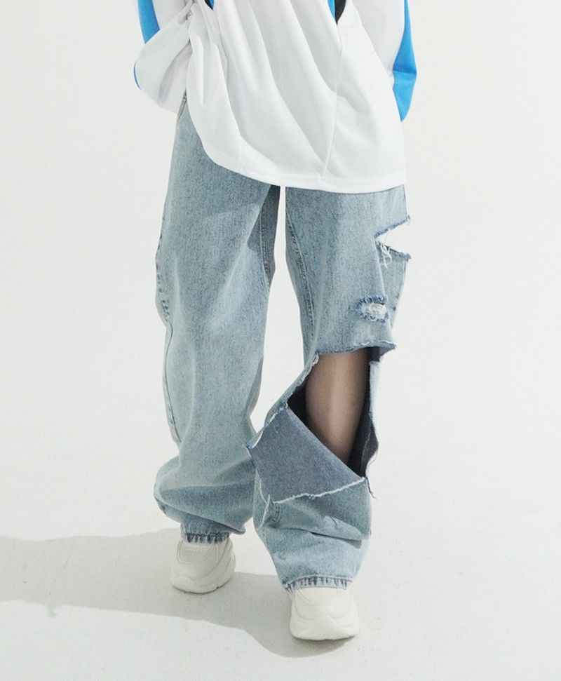 KIXI（キッシー）の「Washing Snow Wide Denim PT（Pants）」