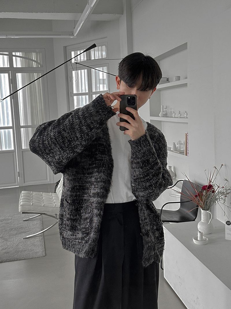 Acon Mohair Brush Cardigan (3color)
