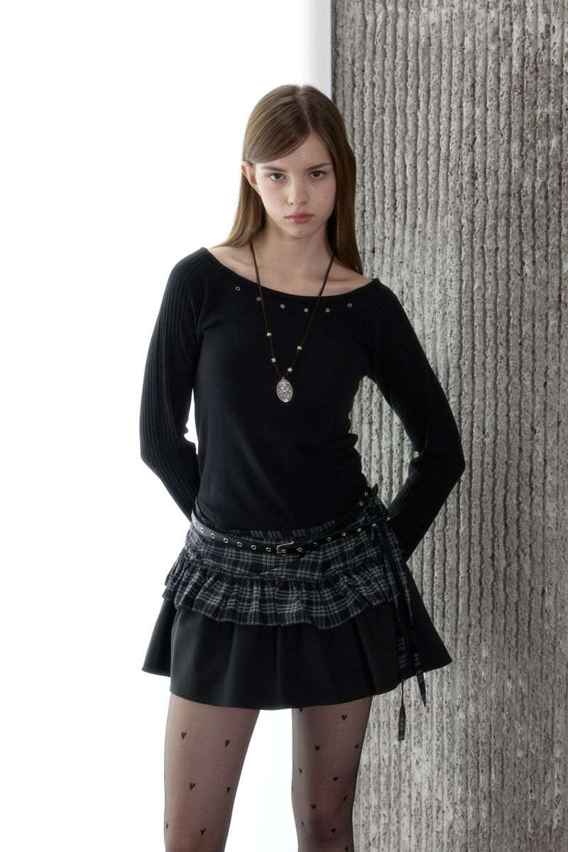 PINK PINEAPPLE（ピンクパイナップル）の「MINI CHECK LAYERED SKIRT（Skirts）」