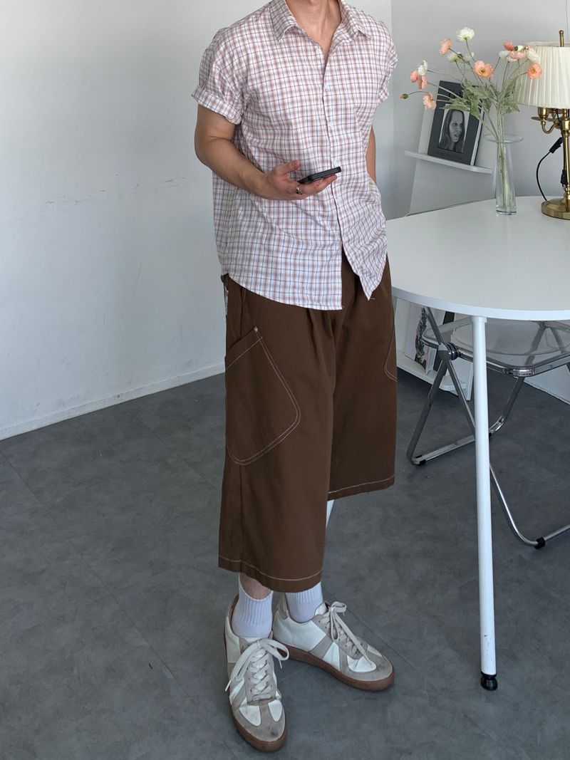 Mensfloor(メンズフロア)の「Diagonal Pocket Stitch Bermuda Pants(Pants)」