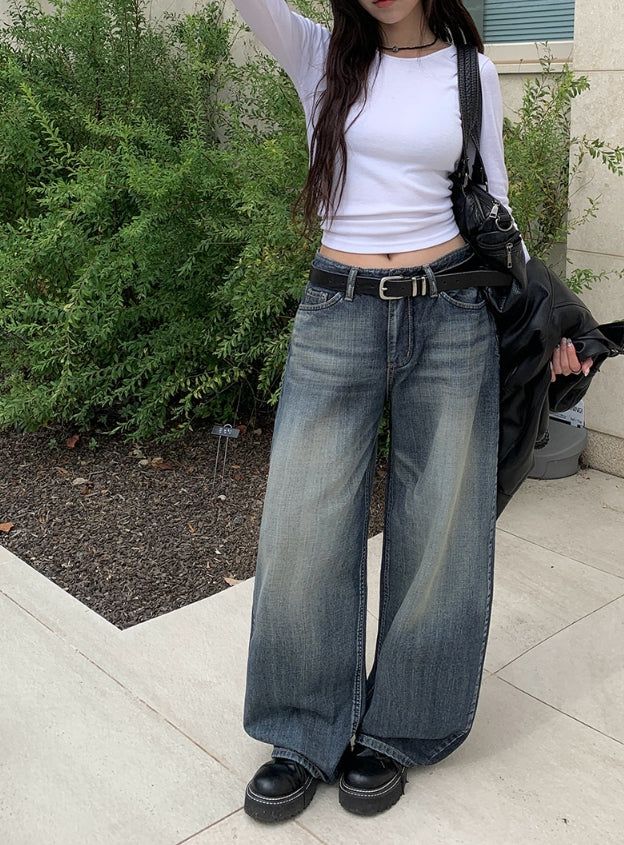 Skim Brush Washing Wide Pants