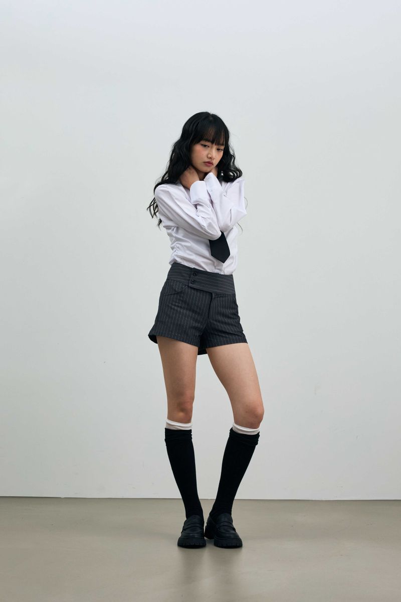 AVEL PINSTRIPE MICRO PANTS / CHARCOAL