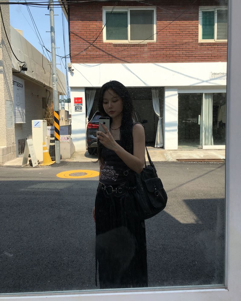 Rose long skirt