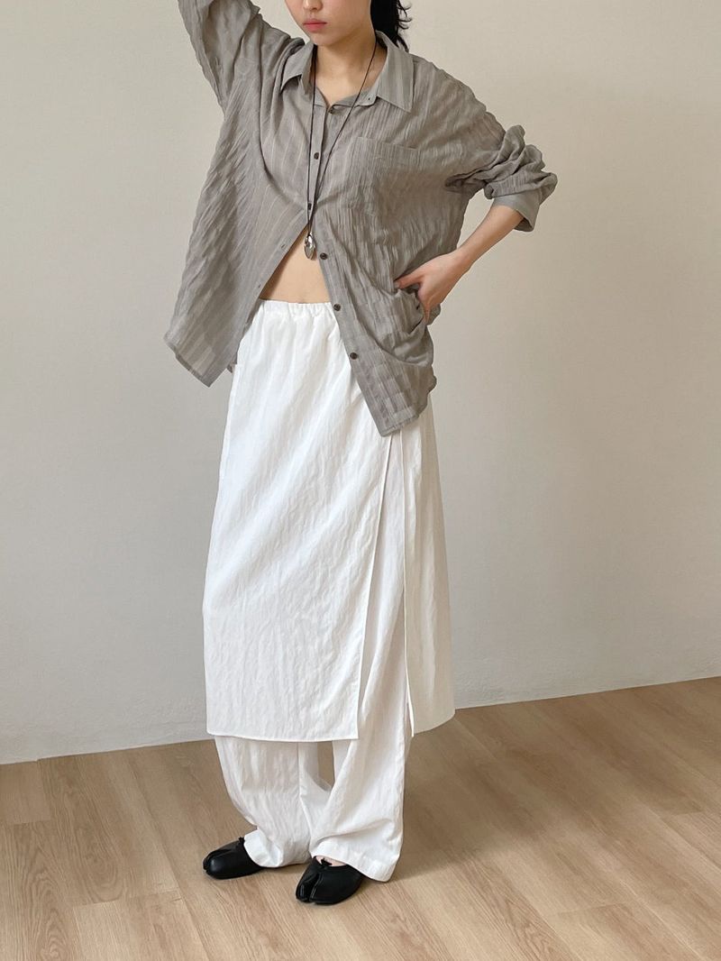 Block Stripe Loose Fit Shirt