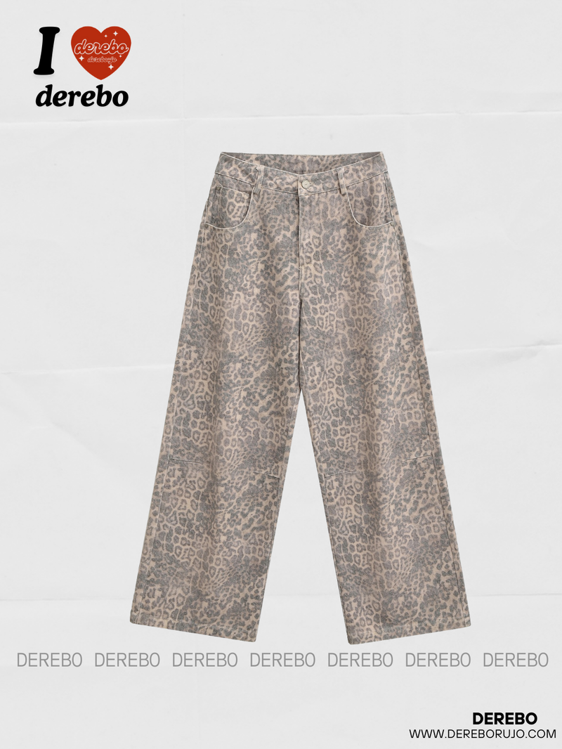 dereborujo（ドレボルゾー）の「Leopard wide cotton casual pants（Pants）」