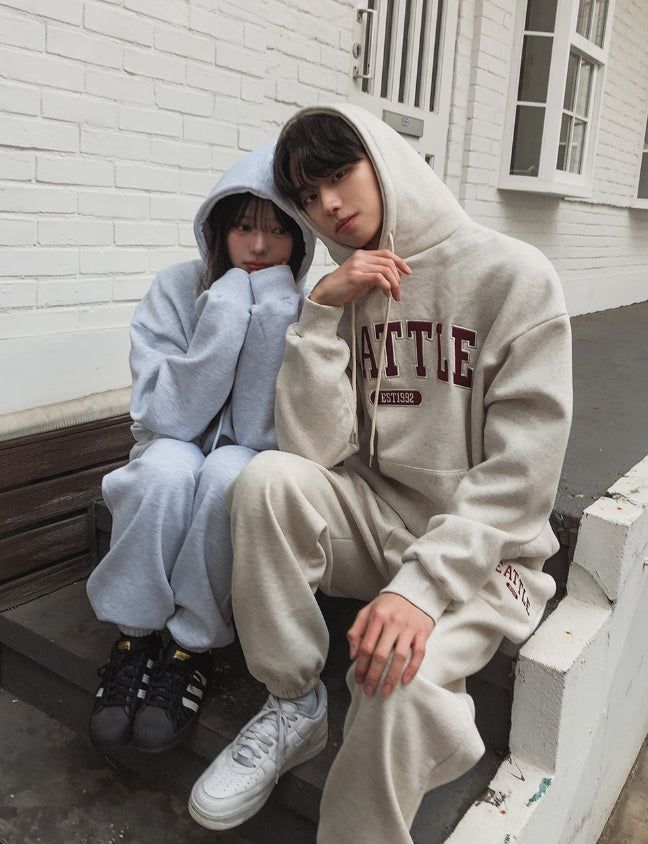 Seattle Patch Sweat Hoodie Pants Set