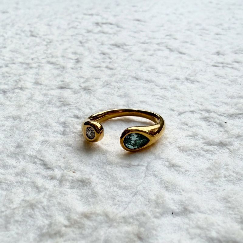 Twin Stone Open Ring