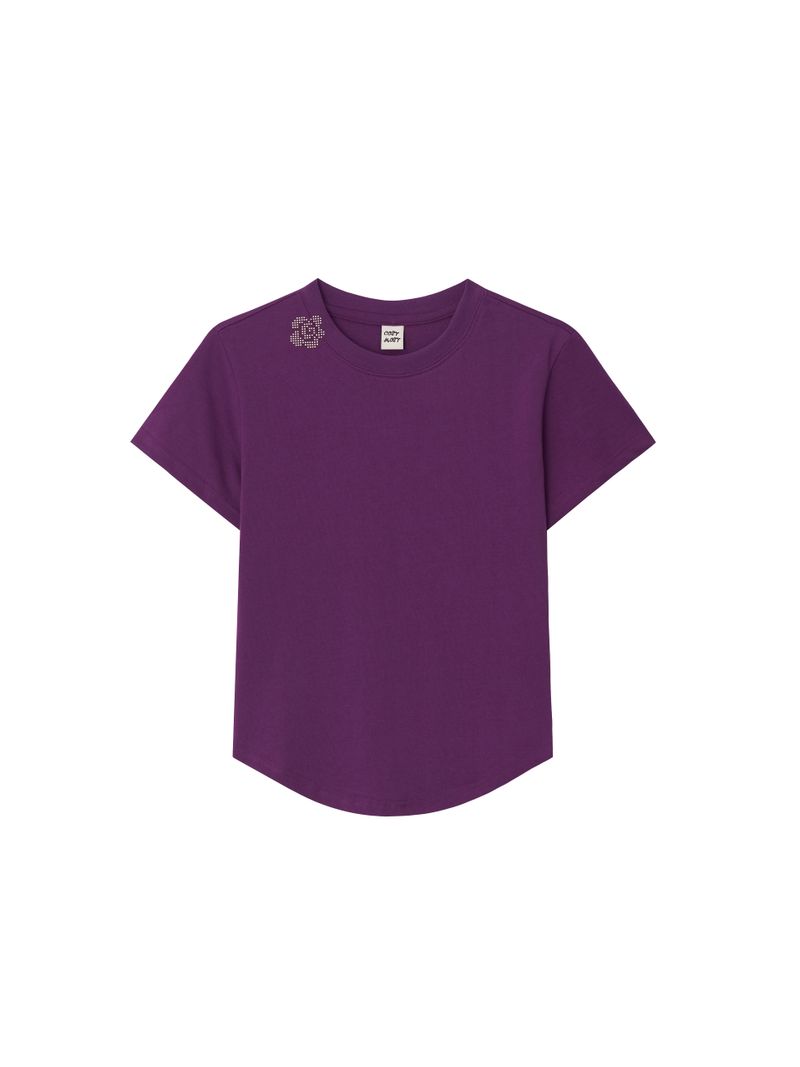 Cosymosy（コジモジ）の「フラワーハントTシャツ(Purple)（トップス）」
