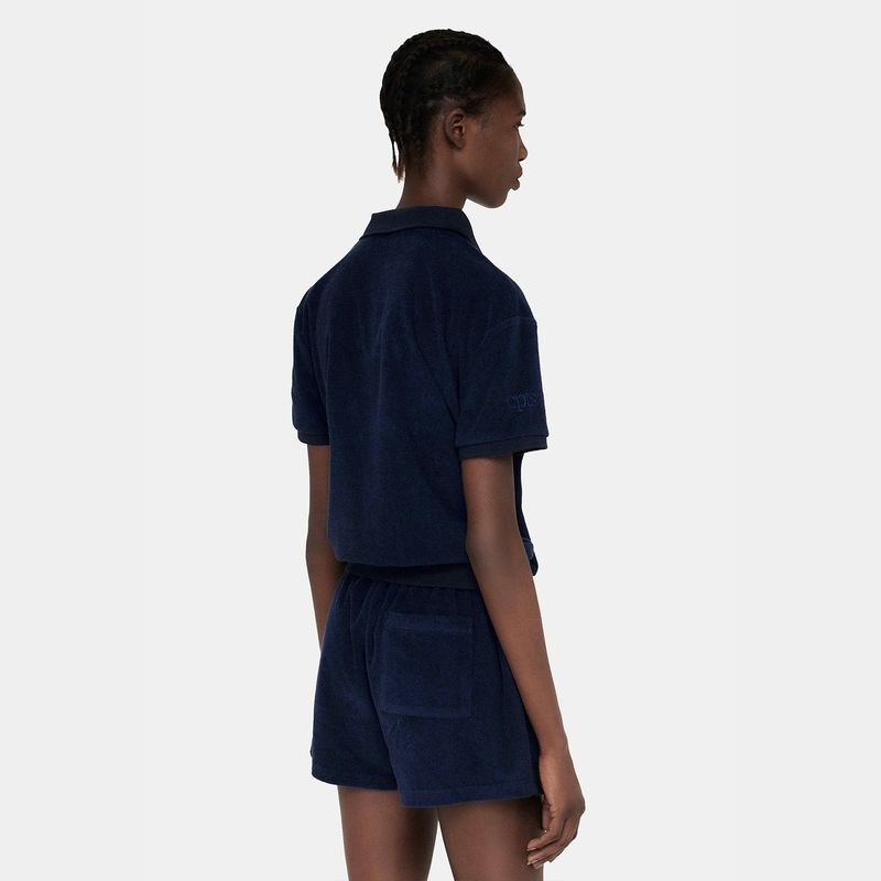 LIGHT TERRY POLO SETS_NAVY