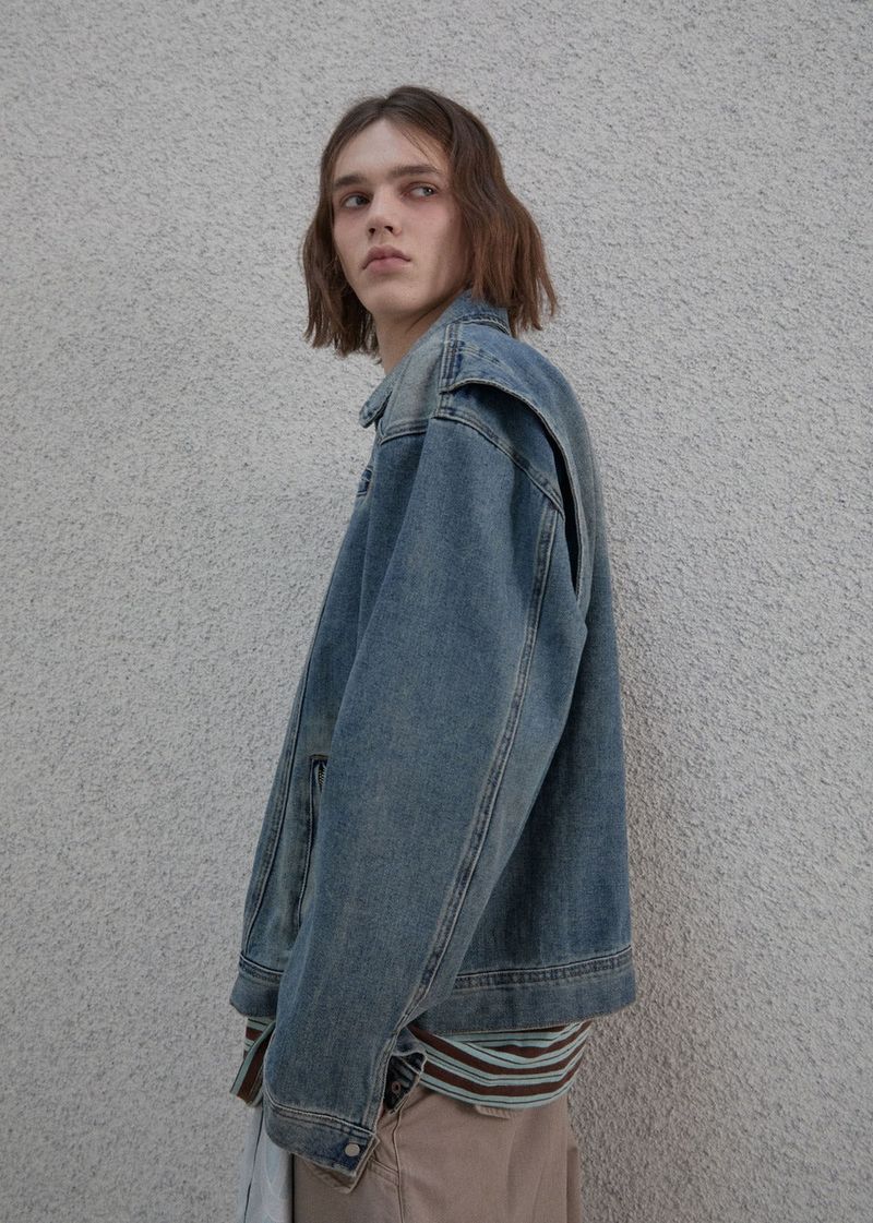 vintage washing line trucker jacket