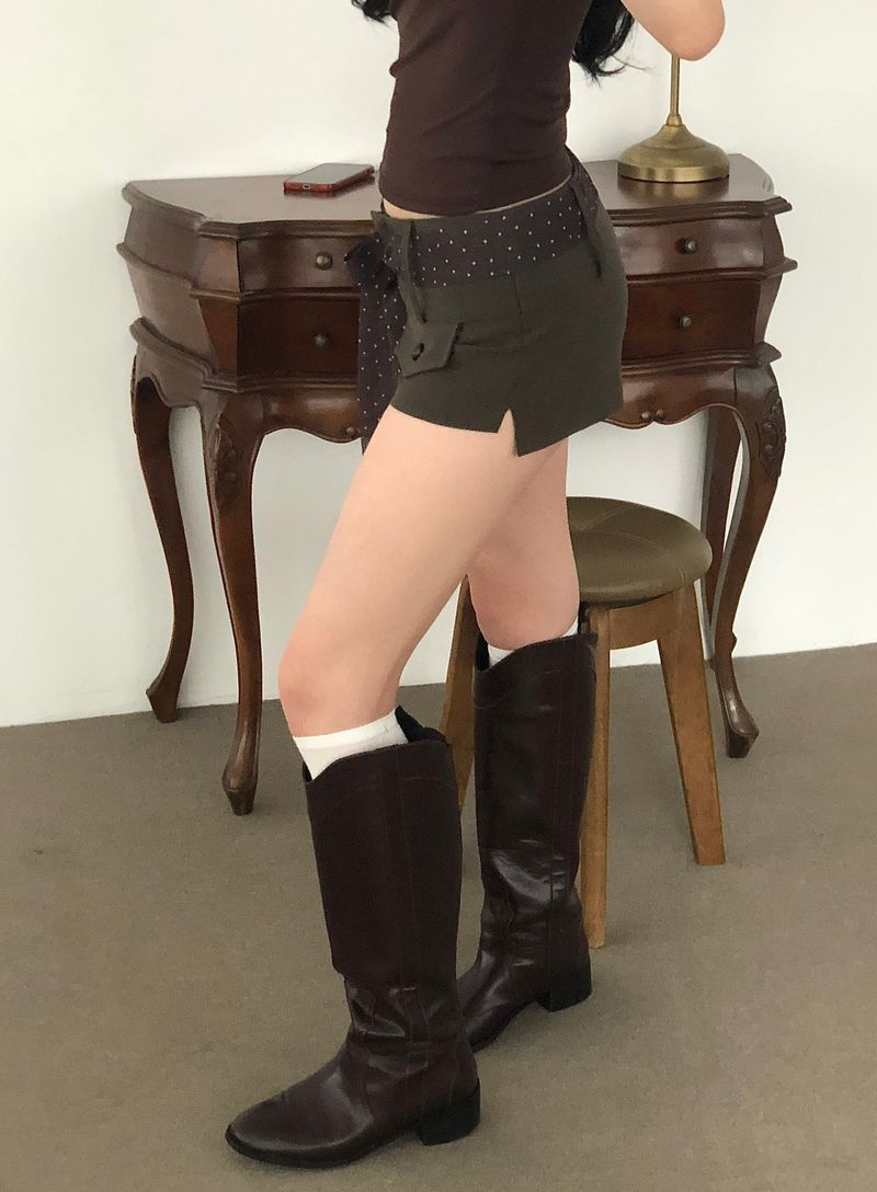 Dot Scarf Set Pants