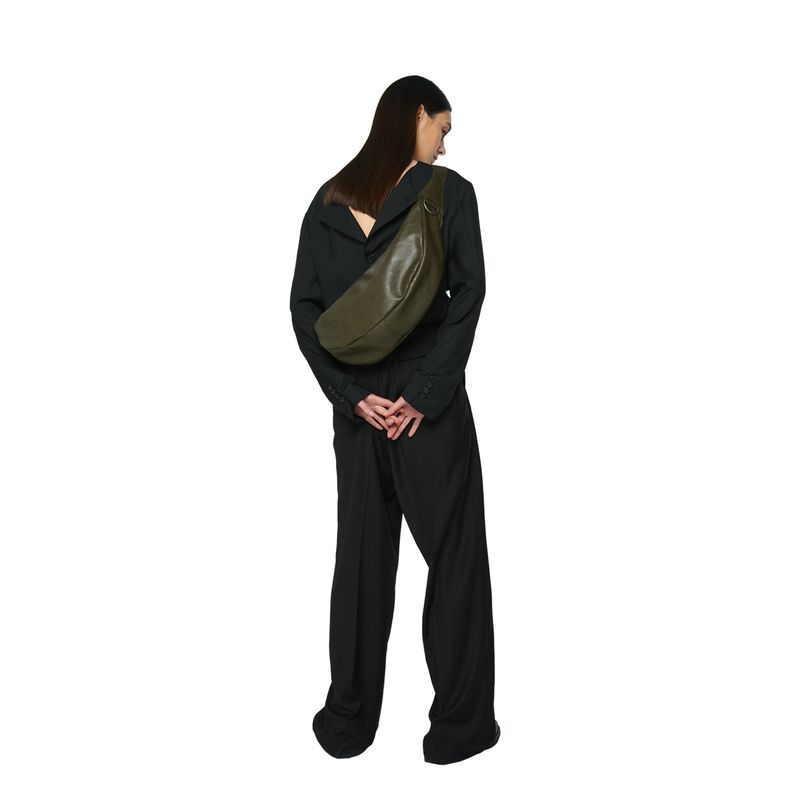 H-Buckle Banana Leather Bag (khaki)